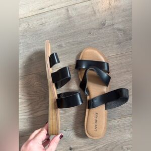 Lane Bryant Black Strappy Sandals